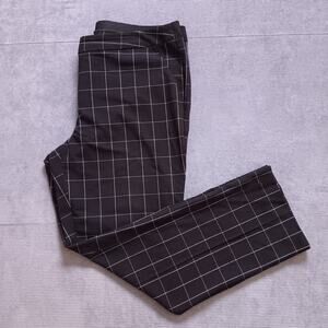 Amanda & Chelsea Dress Black Plaid Tapered Slacks Business Attire Size 12